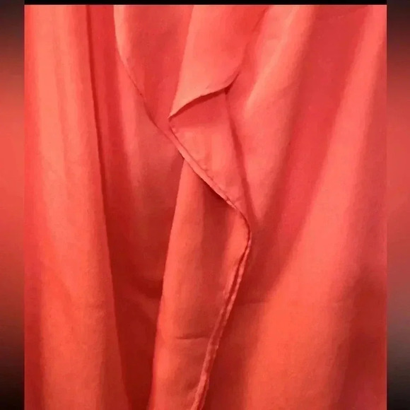 New York & Company Pink Ladies Shear Sleeveless Top EUC Ruffled - Picture 5 of 6